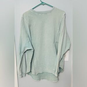 Easel Light Green Knit Top